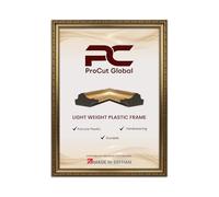 Procut Global Ornate Gold Vintage Picture Frames For Photos - 12x9" | Engineered Wood With Clear Perspex Front For Shabby Chic Wall Art & Tabletop Display - Ideal For Posters, Prints & Home Decor