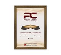 Procut Global Ornate Gold Vintage Picture Frames For Photos - 17x12" | Engineered Wood With Clear Perspex Front For Shabby Chic Wall Art Display - Ideal For Posters, Prints, Artwork & Home Decor