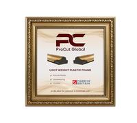 Procut Global Ornate Gold Vintage Picture Frames For Photos - 20x20cm | Engineered Wood With Clear Perspex Front For Shabby Chic Wall Art & Tabletop Display - Ideal For Posters, Prints & Home Decor
