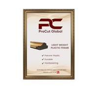 Procut Global Ornate Gold Vintage Picture Frames For Photos - 60x40cm | Engineered Wood With Clear Perspex Front For Shabby Chic Wall Art Display - Ideal For Posters, Prints, Artwork & Home Decor