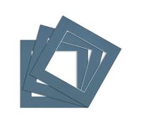 Procut Global Pack of 3 6x6 Pompadour Picture Mounts to Fit 4x4 Photo Frames- Photo Mounts for Frames - Stylish & Durable Mount Board Card for Home Decor