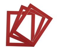Procut Global Pack of 3 7x5 Crimson Picture Mounts to Fit 6x4 Photo Frames- Photo Mounts for Frames - Stylish & Durable Mount Board Card for Home Decor
