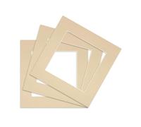Procut Global Pack of 3 8x8 Ivory Picture Mounts to Fit 6x6 Photo Frames - Stylish & Durable Mount Board Card for Home Decor