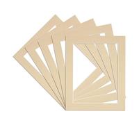 Procut Global Pack of 5 10x8 Ivory Picture Mounts to Fit 8x6 Photo Frames- Photo Mounts for Frames - Stylish & Durable Mount Board Card for Home Decor