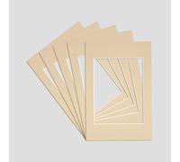 Procut Global Pack of 5 A4 Ivory Picture Mounts to Fit A5 Photo Frames- Photo Mounts for Frames - Stylish & Durable Mount Board Card for Home Decor