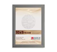 Procut Global Picture Frames 10x8 Dark Grey - Classic 10x8 Frames With Safe Perspex Front & Wall Hanging Hooks - Premium Synthetic Wood - Handmade Frames