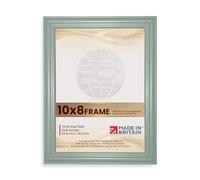 Procut Global Picture Frames 10x8 Green - Classic 10x8 Frames With Safe Perspex Front & Wall Hanging Hooks - Premium Synthetic Wood - Handmade Frames
