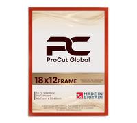 Procut Global Picture Frames 18x12 Red - Modern 18x12 Frames With Safe Perspex Front & Wall Hanging Hooks - Premium Synthetic Wood-Handmade Frames