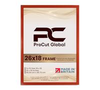 Procut Global Picture Frames 26x18 Red - Modern 26x18 Frames With Safe Perspex Front & Wall Hanging Hooks - Premium Synthetic Wood-Handmade Frames