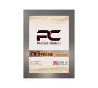 Procut Global Picture Frames 5x7 Aluminium - Modern 5x7 Frames With Safe Perspex Front & Wall Hanging Hooks - Premium Synthetic Wood-Handmade Frames