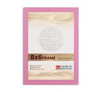 Procut Global Picture Frames 8x6 Pastel Pink - Classic 8x6 Frames With Safe Perspex Front & Wall Hanging Hooks - Premium Synthetic Wood - Handmade Frames