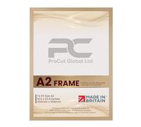 Procut Global Picture Frames A2 Country Pine-Modern A2 Photo Frames With Safe Perspex Front & Wall Hanging Hooks -Premium Synthetic Wood- Handmade Frames