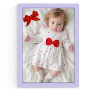 Procut Global Picture Frames A2 Purple-Modern A2 Photo Frames With Safe Perspex Front & Wall Hanging Hooks -Premium Synthetic Wood- Handmade Frames