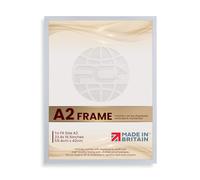 Procut Global Picture Frames A2 White - Classic A2 Frames With Safe Perspex Front & Wall Hanging Hooks - Premium Synthetic Wood - Handmade Frames