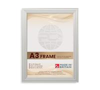 Procut Global Picture Frames A3 Light Grey - Classic A3 Frames With Safe Perspex Front & Wall Hanging Hooks - Premium Synthetic Wood - Handmade Frames
