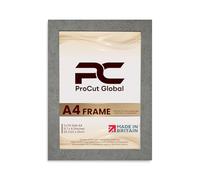 Procut Global Picture Frames A4 Grey Marble-Modern A4 Photo Frames With Safe Perspex Front & Wall Hanging Hooks -Premium Synthetic Wood- Handmade Frames