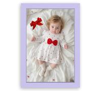 Procut Global Purple 11x9 Sleek Picture Frame for Nursery, Baby Gift - Photo Frame with Perspex Front, Wall or Tabletop Display - Keepsake for Newborn, Baby Shower & First Photo Memories