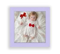 Procut Global Purple 25x25cm Modern Picture Frame for Nursery, Baby Gift - Photo Frame with Perspex Front, Wall or Tabletop Display - Keepsake for Newborn, Baby Shower & First Photo Memories