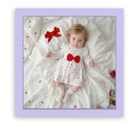 Procut Global Purple 25x25cm Sleek Picture Frame for Nursery, Baby Gift - Photo Frame with Perspex Front, Wall or Tabletop Display - Keepsake for Newborn, Baby Shower & First Photo Memories