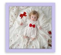Procut Global Purple 50x50cm Sleek Picture Frame for Nursery, Baby Gift - Photo Frame with Perspex Front, Wall or Tabletop Display - Keepsake for Newborn, Baby Shower & First Photo Memories