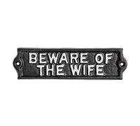 Prodbuy Cast Iron Beware of the Wife Wall Sign