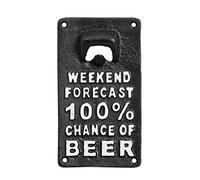 ProdBuy Home 100% Chance of Beer Cast Iron Wall Mounted Bottle Opener