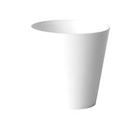 ProdBuy Limited 2 x 14cm Round Plastic Plant Pot Cover Troughs (White)