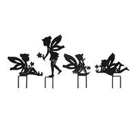 ProdBuy_Ltd Set of 4 Metal Fairy Garden Silhouette Stakes