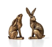 Prodbuy Set of 2 Bronze Hare Ornaments