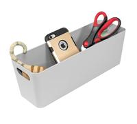 Prodbuy Set of 3 Grey Plastic 30cm Thin Rectangular Storage Boxes