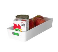 Prodbuy [Set of 3] Pantry Organiser Storage Trays 30cm Long Narrow White Drawer Baskets Containers