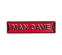 Prodbuy Vintage Red & Black Metal Tin Man Cave Sign