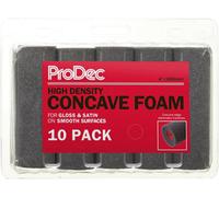 ProDec 10 Pack 4 inch High Density Foam Concave Foam Mini Paint Rollers for a Smooth Finish with Gloss and Satin Paints on Skirting Boards, Window Sills, Panel Doors, Cabinets, Metal and More, 4"