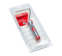 PRODEC 10 Piece 4" Inch 100mm Gloss Foam Mini Paint Rollers & Frame