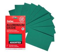 ProDec 10 Sheets Assorted Grades Aluminium Oxide Abrasive Sanding Paper for Sanding Wood, Paint, Plaster, Filler, Metal and More, 9" x 5.5",230x140mm Sandpaper Compatible with Machine Sanders