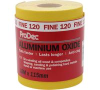 ProDec 10m Roll 120 Grit Fine Grade Yellow Aluminium Oxide Abrasive Sanding Pap