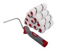 ProDec Advance 11 piece 4 inch Microfibre Mini Paint Rollers 4" | Medium Pile with Frame for a Smooth Finish Painting with Emulsion Paints and Woodstains on Interior Walls, Ceilings and Wood