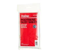ProDec 12ft x 12ft (3.6m x 3.6m) Lightweight Polythene Dust Sheet, Dustproof and Waterproof Ideal for Covering and Protecting Floors and Furniture from Spills and Splashes When Painting and Decorating