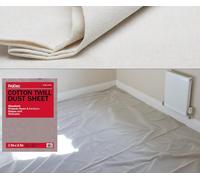 ProDec 12ft x 12ft Cotton Dust Sheet for Decorating, Carpet Protector - Washable Drop Cloth, Paint Shield, Painting Sheets, Heavy Duty Dust Sheets for Furniture, Decorating Sheets, Paint Sheets