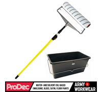 ProDec 15" Double Arm Solvent Resistant Roller + Frame, Extension Pole, Scuttle