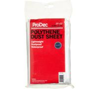 Prodec 15Ft X 12Ft (4.6M X 3.6M) Lightweight Polythene Dust Sheet, Dustproof And Waterproof Ideal For Covering