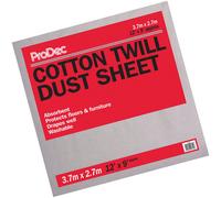 ProDec 3.7 x 2.7m (12x9ft) Cotton Dust Sheet (Floor)