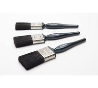 ProDec 3 piece Trade Pro Mixed Bristle Paint Brush Set for a Smooth Finish Painting with Emulsion, Gloss, Satin Paints on Walls, Ceilings, Wood and Metal - 1, 1.5 and 2 inch Brushes