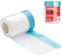 Prodec 30Cm X 25M Pre-Masked Polythene Dust Sheet Roll, Dustproof And Waterproof Ideal For Covering