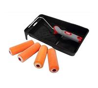 ProDec 4 Inch Flocked Foam Mini Roller Kit Paint Tray, Frame & 4 Refills ARRT002