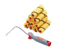ProDec 4" Mini Rollers 10-Pack + Soft Grip Frame for Emulsion on Smooth Surfaces