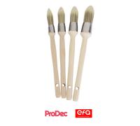 ProDec 4 Peice Pointed Sash Brush Set Synthetic Filaments Fine Finish