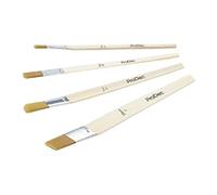 ProDec 4 piece Angled Synthetic Lining Fitch Brush Set, 1" Brushes | for Precise Paint Application and Sharp Lines Ideal for Detail Work, Touch Up, Window Frames, Edges, Narrow Areas, 0.25"