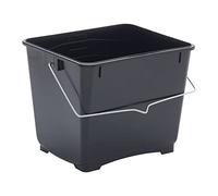 ProDec Small Plastic Paint Scuttle Bucket 100 percent Recycled Plastic With Metal Carry Handle for All Types of Paint and Paste Suitable For 4" and 6" Mini Paint Rollers, Black, 5 litre (1 gallon)