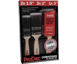 ProDec 5 Piece Corinthian Brush Set Paint Brushes Premium Quality